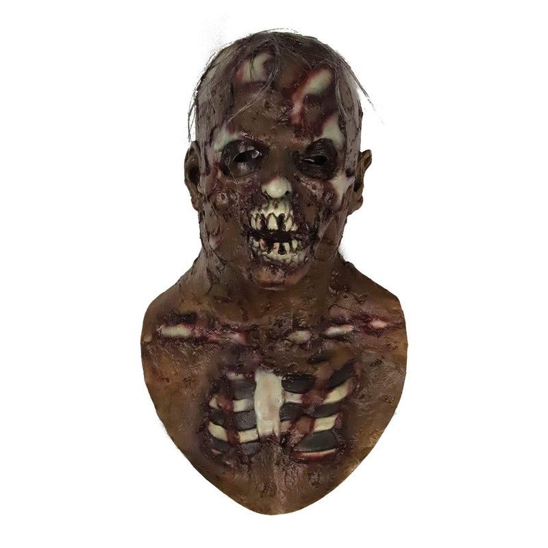 MOLEZU Scary Walking Dead Zombie Head Mask for Adult Vampire Mask Latex Creepy Halloween Costume Horror Decoration Props. - Image 4